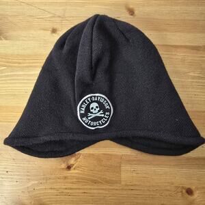 Harley Davidson Fleece Winter Beanie Hat with Ear Flaps